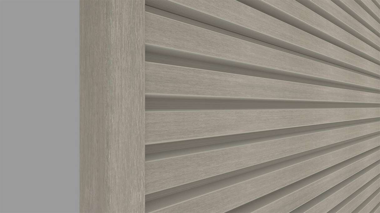 planeo LINEA Slim - WPC CoEx Fassadenverkleidung Hellgrau 2900 x 215 mm