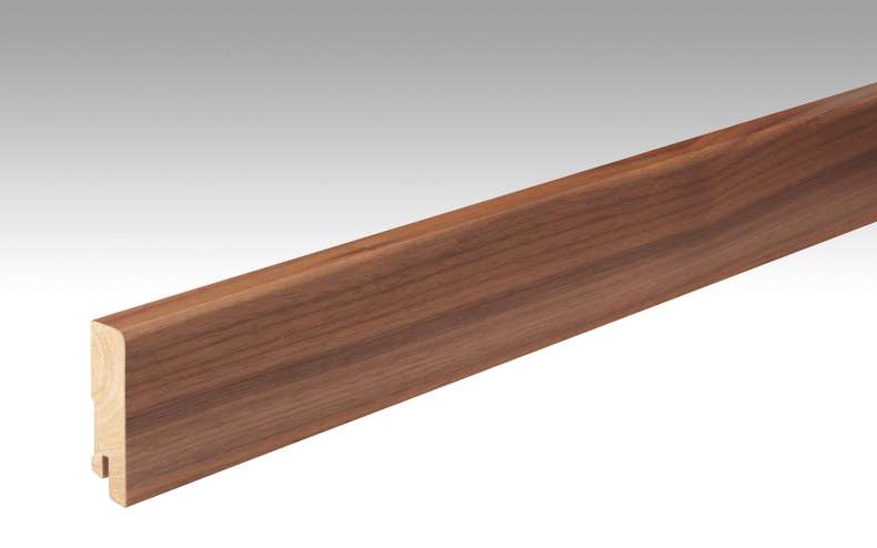 MEISTER Sockelleisten Fußleisten Nussbaum 015 - 2380 x 60 x 16 mm (200023-2380-00015 - 111523015)