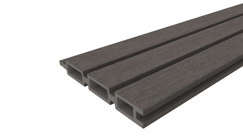 planeo LINEA - WPC CoEx Rhombus Steckzaun Dunkelgrau 176 x 183 cm