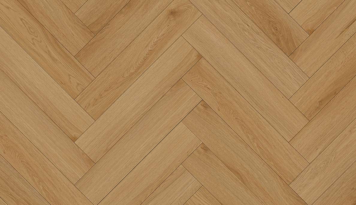 planeo Rigid Klick Vinyl - SolutionX 2in1 Fischgrät Eiche Gold