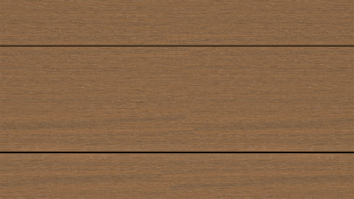 planeo UNIDeck - WPC CoEx ummantelte Terrassendiele Burma Teak 3m - strukturiert/glatt gebürstet