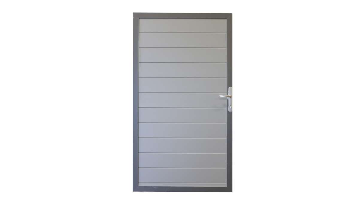 planeo Gardence Metallic - Alu-Universaltor Silbergrau mit Alurahmen