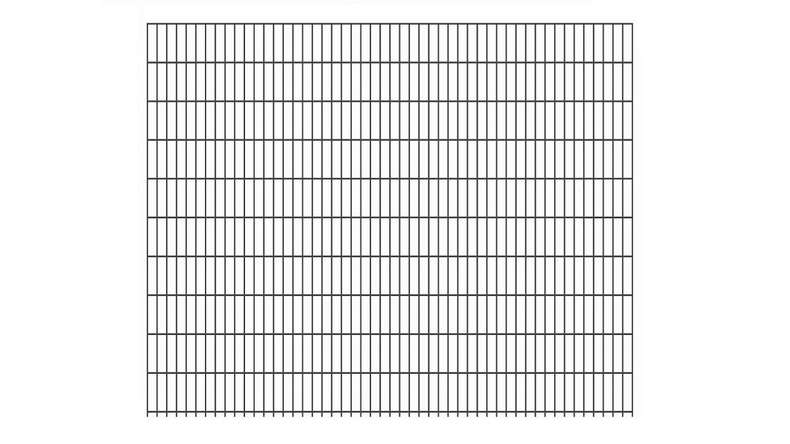 Doppelstabmattenzaun leicht 6/5/6 RAL 7016 Anthrazit - 2030 x 2510 mm