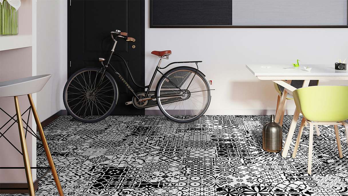 planeo Laminat - QUADRAIC Black & White Supermatt