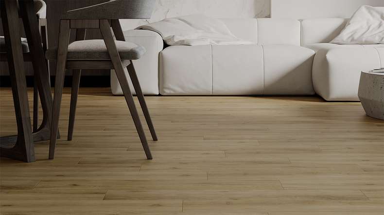 planeo Rigid Klick Vinyl - HOMEtec Pro 50 IXPE Ivory Natural Oak | Trittschalldämmung integr. (RP-G50-6)
