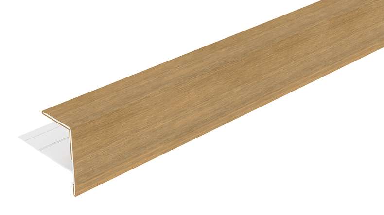 planeo LINEA - Alu CoEx Endprofil Sand 3000 x 74 x 61 mm