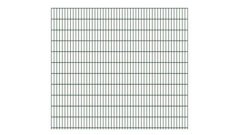 Doppelstabmattenzaun leicht 6/5/6 RAL 6005 Moosgrün - 2230 x 2510 mm