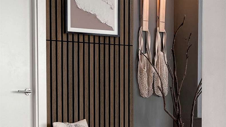Skaben Akustikpaneele SilentWall Compact - Eiche Dunkel - 244 x 30,5 cm