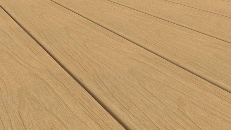 planeo WOODLine Nature - 3m WPC CoEx ummantelte Terrassendiele Verbundprofil leicht - Sand strukturiert/glatt gebürstet