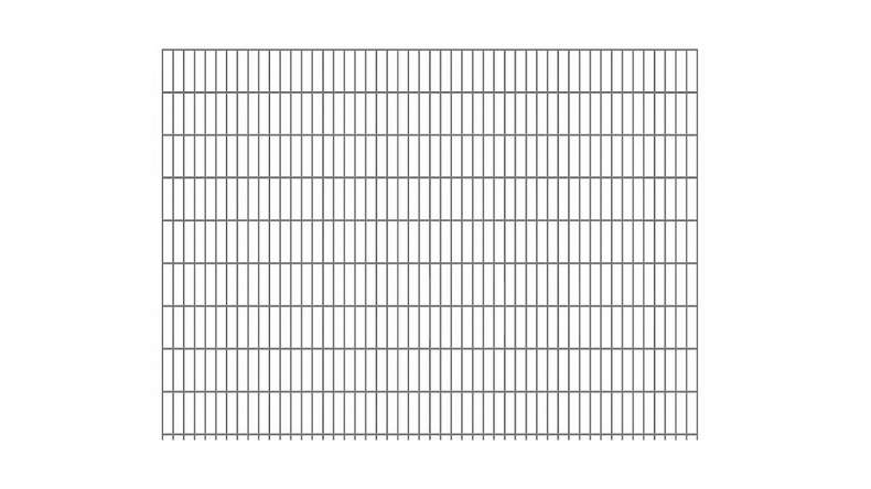 Doppelstabmattenzaun leicht 6/5/6 Feuerverzinkt - 1830 x 2510 mm