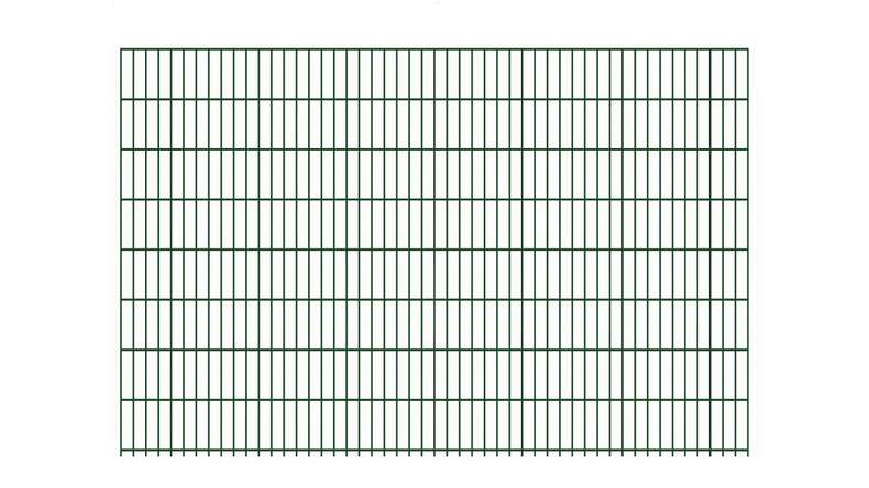 Doppelstabmattenzaun leicht 6/5/6 - Breite 2510 mm RAL 6005 Moosgrün