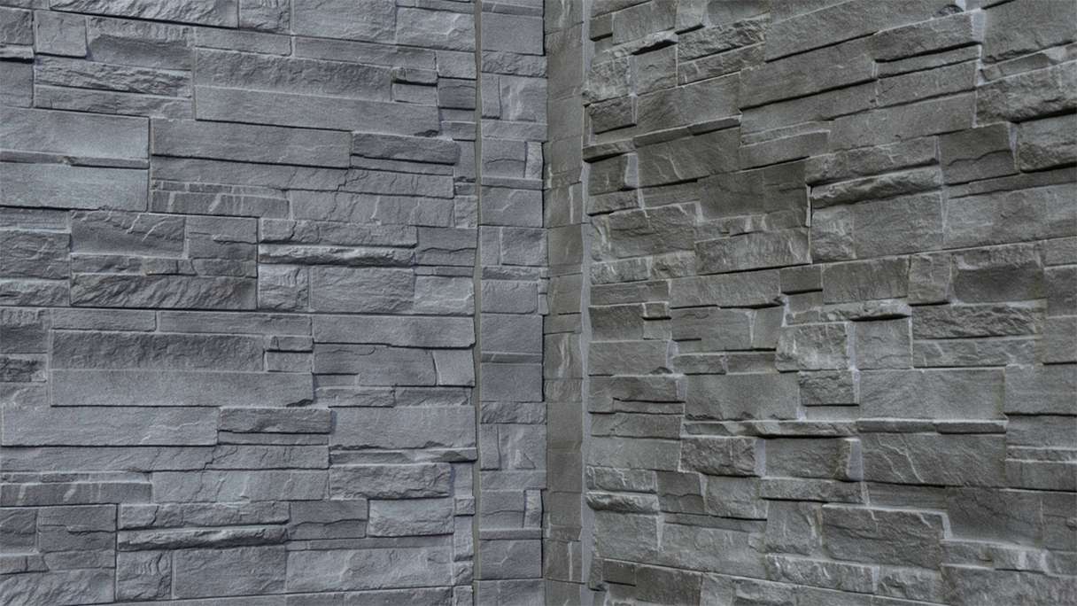 planeo Wandverkleidung Steinoptik - NovikStone DS Anthracite 1054 x 334 mm
