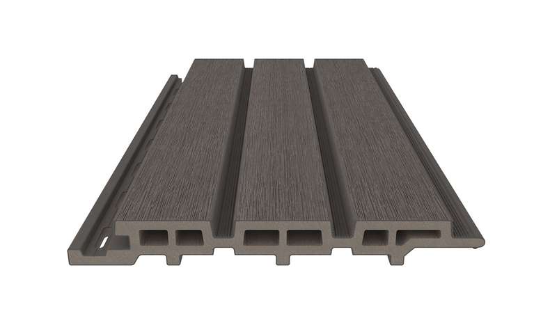planeo DesignPro - WPC Fassadenverkleidung Dunkelgrau 2900 x 175 mm