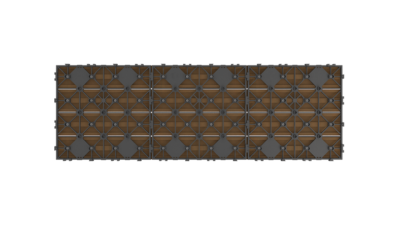 planeo WPC-CoEx-Terrassenfliese Burma Teak 90x30 cm