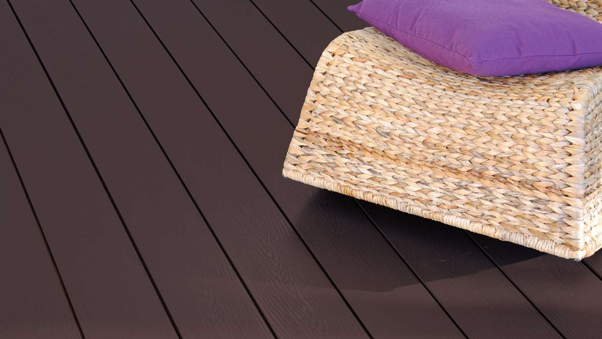 planeo WPC - Terrassendiele massiv Schokobraun geprägt/geriffelt - 1m bis 6m