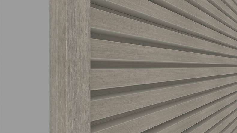 planeo LINEA - Alu CoEx Endprofil Hellgrau 3000 x 74 x 61 mm