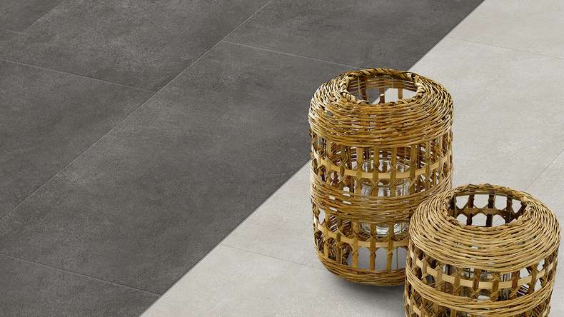 Gerflor Klick Vinyl Rigid - Creation 40 Clic Acoustic Bloom Uni Dark | Trittschalldämmung integr. (61321601)