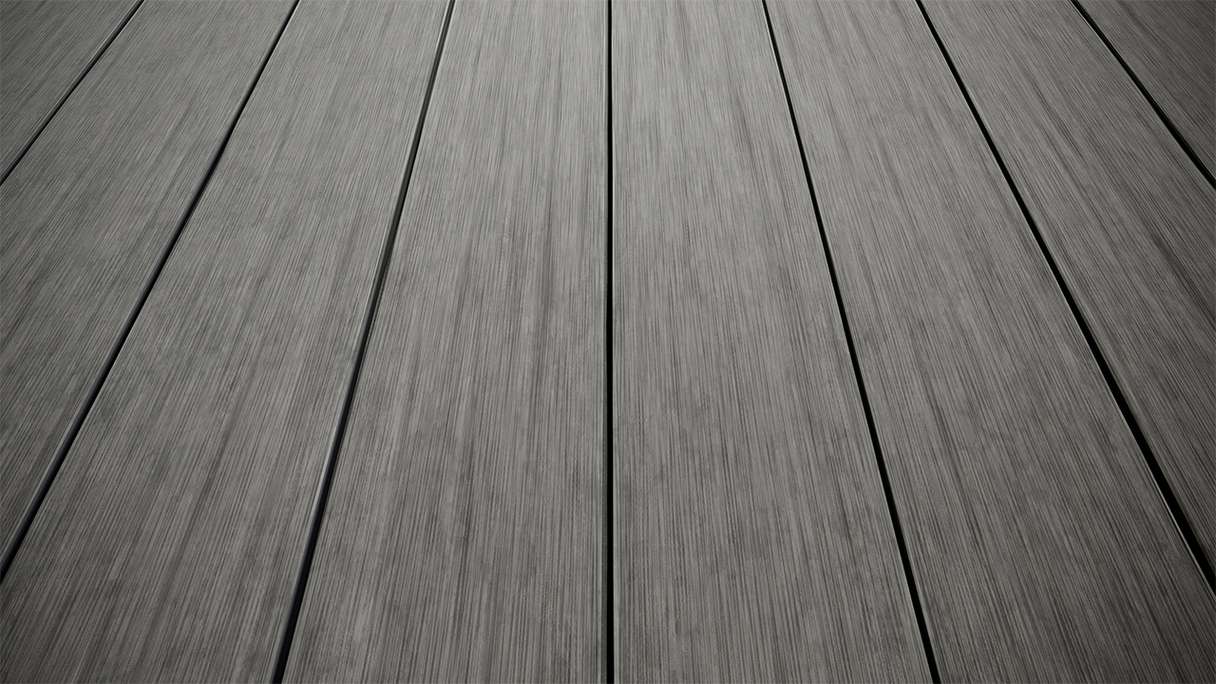 planeo AntikWood WPC Terrassendiele Massiv - Steingrau 3m antik gealtert