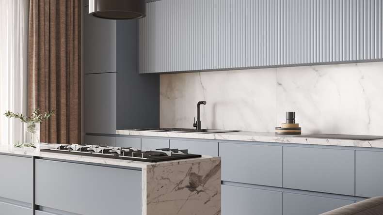 planeo Wallboard - Marble Grey-White Matt - verschiedene Formate