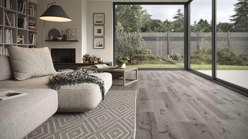SKAVA Rigid Klick Vinyl - Home Grey Oak | wasserfest und Trittschalldämmung integr. (LO-1090)