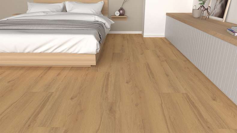 planeo Designboden zum Kleben - Eco Home&Health Rustic Oak Sand | Synchronprägung (LO-ED-03)