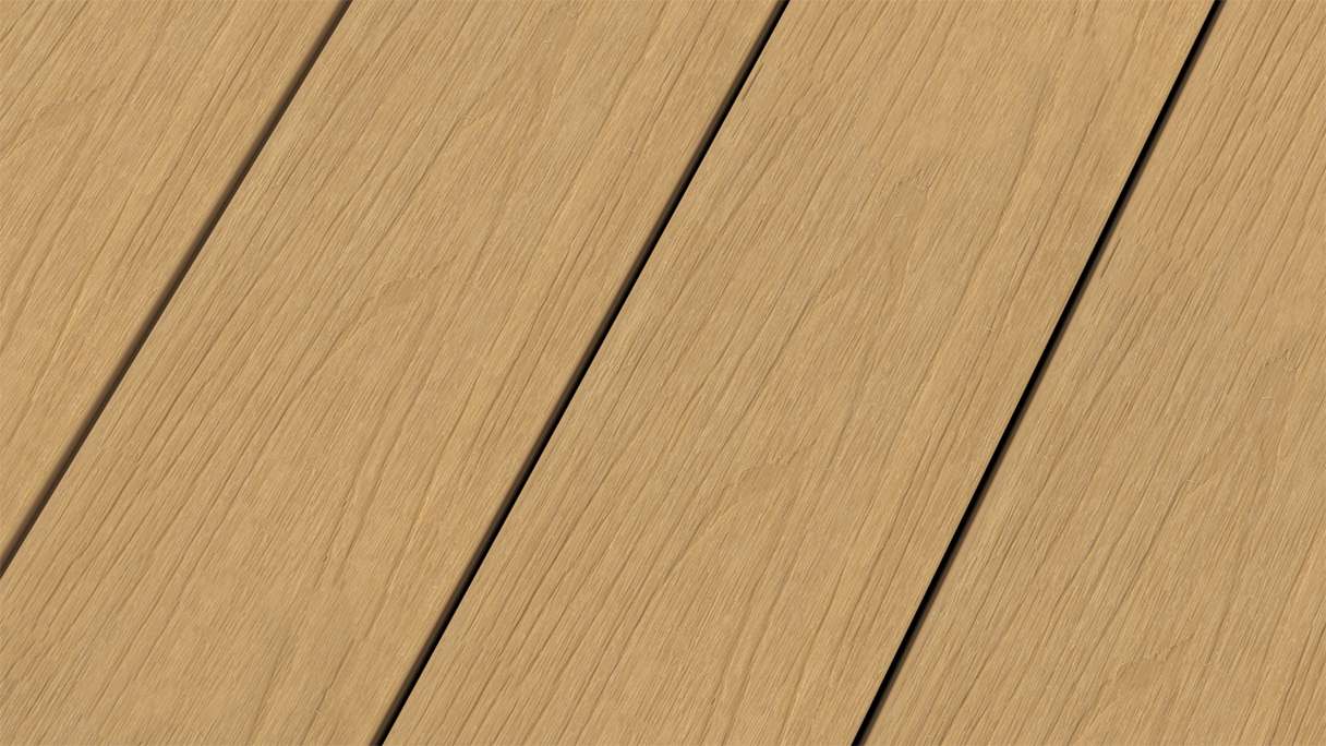 planeo WOODLine Nature - 3m WPC CoEx ummantelte Terrassendiele Verbundprofil leicht - Sand strukturiert/glatt gebürstet