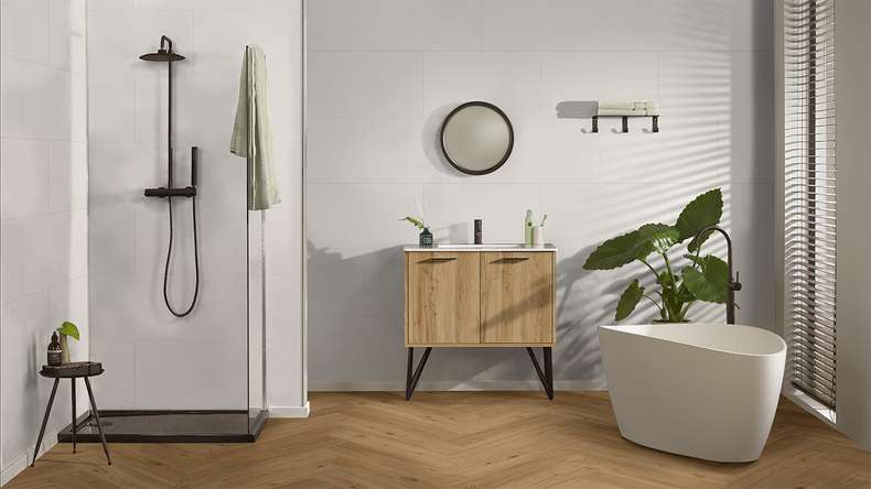 planeo StrongWall - Wandverkleidung Kunststoff White 65 x 37,5 cm
