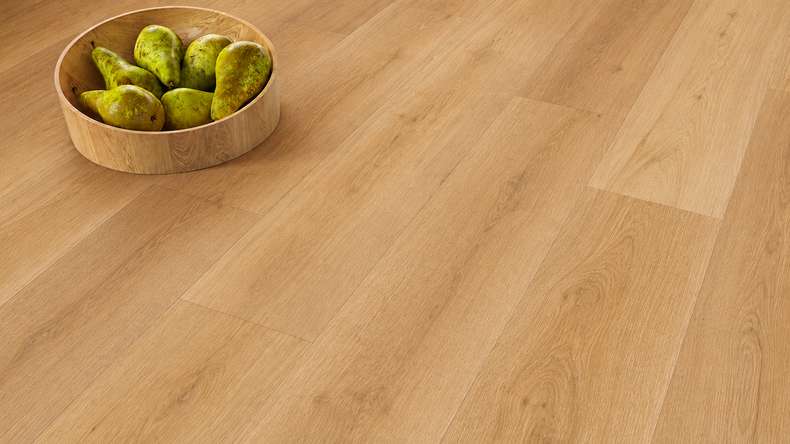 planeo Rigid Klick Vinyl - SolutionX 2in1 BigSize Belle Oak 1,83m lange XL Diele | Trittschalldämmung integr. (ECF-BS-86)