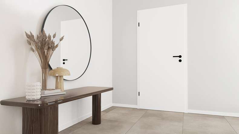 planeo Innentür PUREA Calma Weiß 9003 Designkante | SMH - 2110 x 610|735|860|985 mm