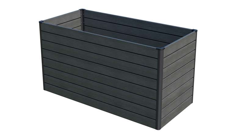 planeo BPC-Rhombus Hochbeet Rechteck - Steingrau co-ex. 150 x 70 x 79 cm