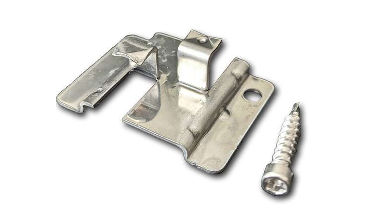 planeo WPC Terrassen-Centerclip 4mm Fuge - 100 St. inkl. Edelstahlschrauben