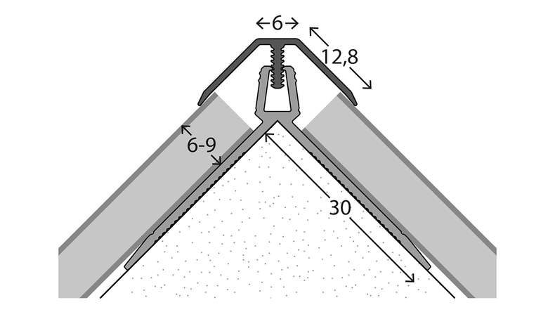 planeo Wandprofilsystem Außenecke 169 - 260 cm