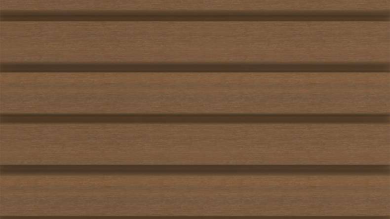 planeo LINEA Wide - WPC CoEx Fassadenverkleidung Burma Teak 2900 x 181 mm