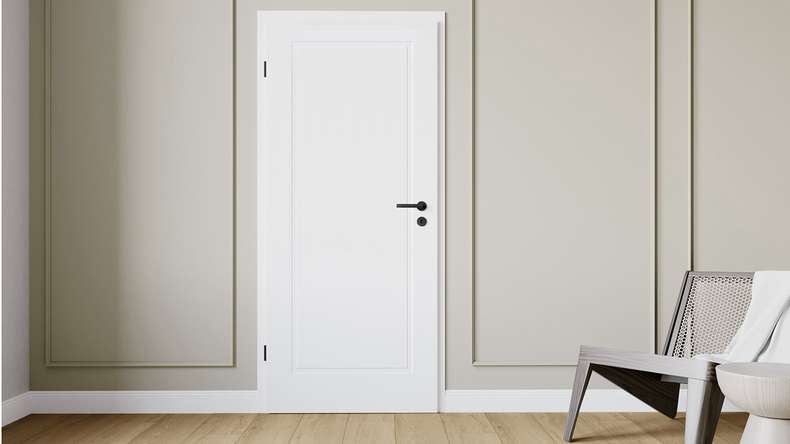 planeo Design-Innentür PUREA Essence 1 Weißlack 9003 Designkante | lackiert - 1985 x 610|735|860|985 mm