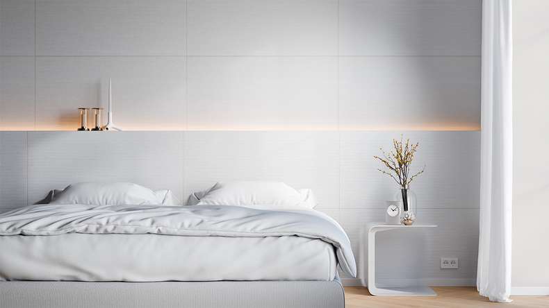 planeo Wandverkleidung SPC - CeraRock Tile Stripes Concrete White 120 x 60 cm