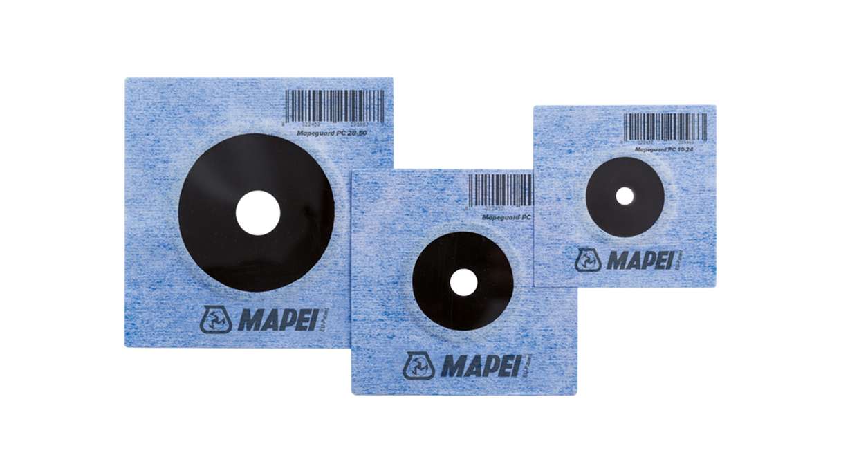 Mapei Mapeguard WP 200 Dichtmanschette 8x8cm für 10-24mm Anschlüsse