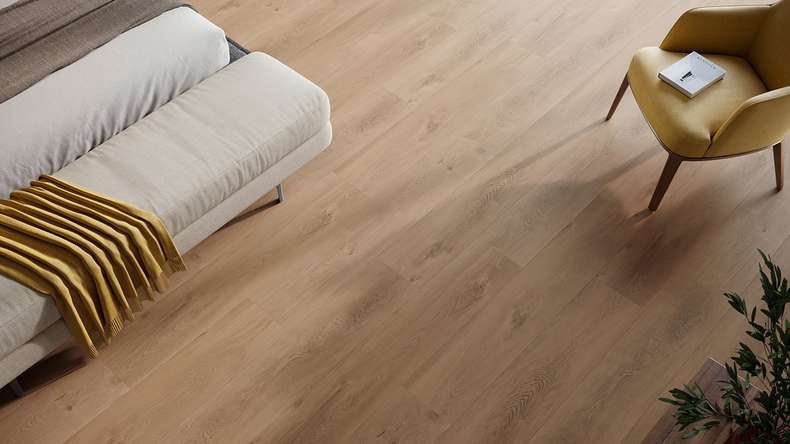 planeo Rigid Klick Vinyl - HOMEtec Pro 50 IXPE Harmony Brown Oak | Trittschalldämmung integr. (RP-E50-3)