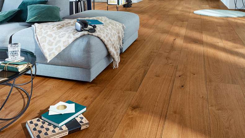 MEISTER Lindura-Holzboden HD 400 - 08911 Eiche authentic kastanienbraun naturgeölt 2200 x 270 x 11 mm (500213-2200270-08911)