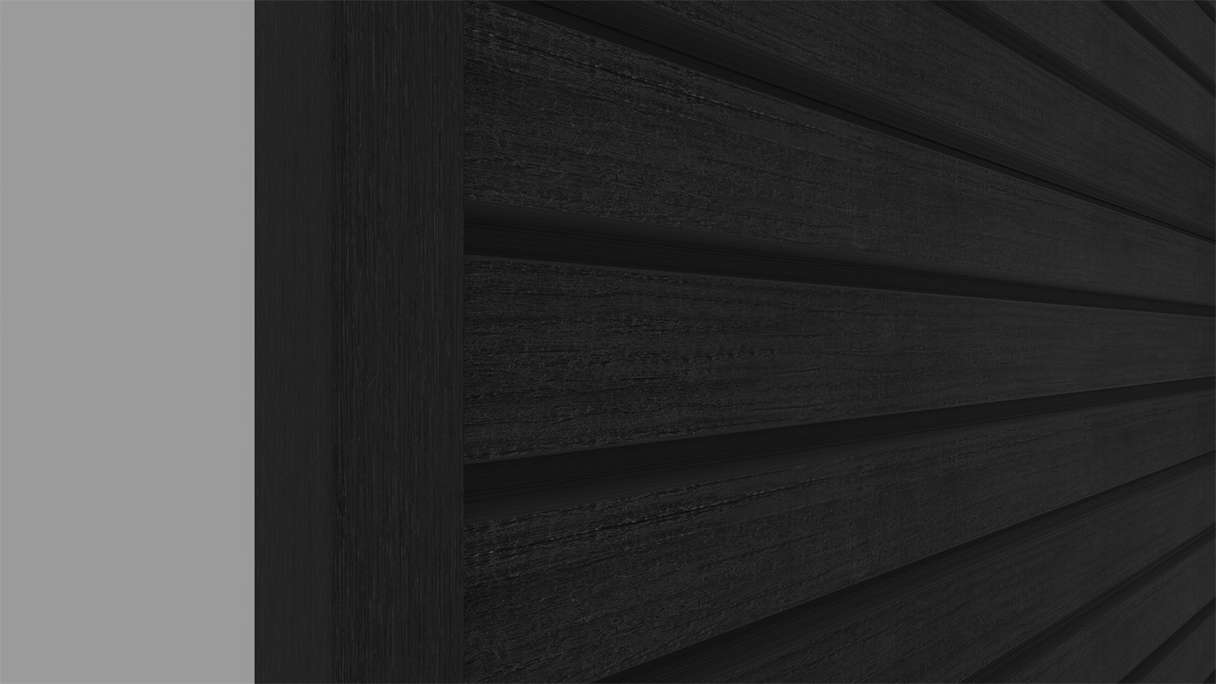 planeo LINEA Wide - WPC CoEx Fassadenverkleidung Schwarz 2900 x 181 mm