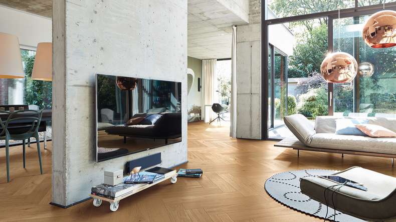 planeo Holzboden - Edelholz Herringbone Eiche Sandnes | Made in Germany (EDP-8298)