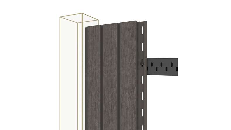 planeo DesignPro - WPC Fassadenverkleidung Dunkelgrau 2900 x 175 mm
