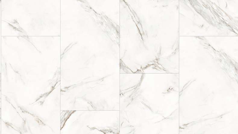 Gerflor Klick Vinyl Rigid - Creation 55 Clic Acoustic White Marble | Trittschalldämmung integr. (61261743)