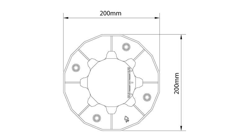 planeo Drehfuß 34-70 mm Terrassenlager für Terrassendielen