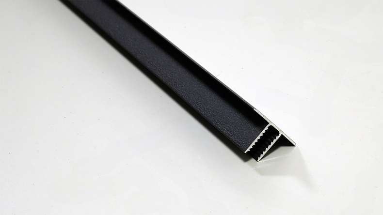 planeo Fassado - Abschlussprofil T-Abschlussprofil Schwarz 2.90m