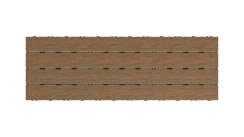 planeo WPC-CoEx-Terrassenfliese Burma Teak 90x30 cm