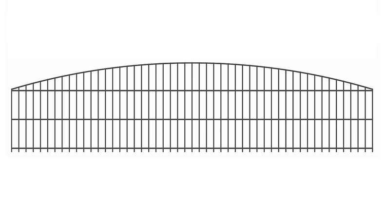 planeo Doppelstab Schmuckzaun Bow 6/6/6 RAL 7016 Anthrazit