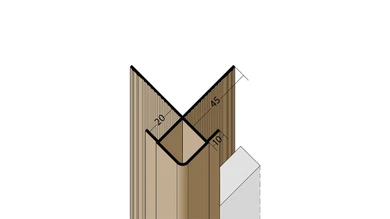planeo Protect Außeneckprofil - KA 20mm Aufnahme 5000mm braun