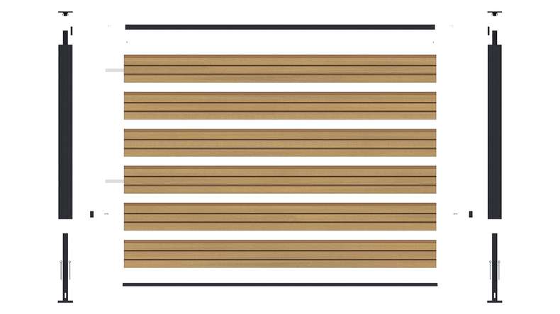 planeo LINEA - WPC CoEx Rhombus Vorgarten Steckzaun Sand 180 x 90 cm