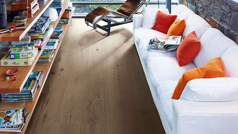 MEISTER Lindura-Holzboden HD 400 - 08901 Eiche authentic lehmgrau naturgeölt 2200 x 270 x 11 mm (500213-2200270-08901)