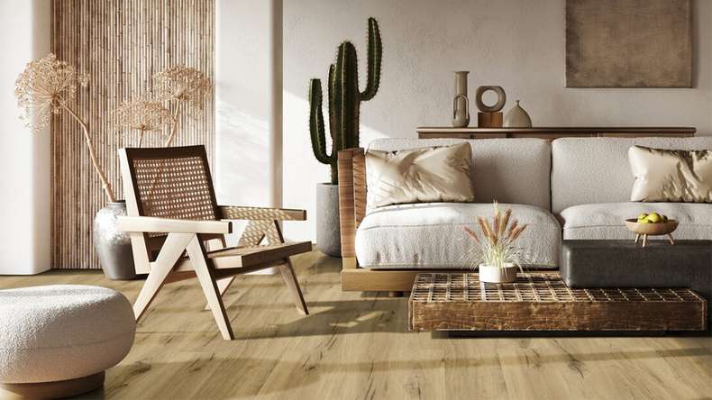 Gerflor Klick Vinyl - Senso Premium Rigid Acoustic Bambi fauve | Trittschalldämmung integr. (40441629)